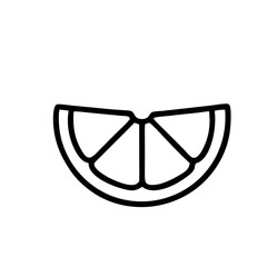 Sliced Citrus Fruit Wedge Icon Design