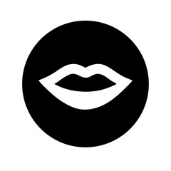 Smiling Lips Mouth Icon Design