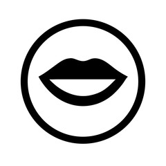 Smiling Lips Mouth Icon Design
