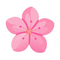 Soft Pink Sakura Flower Icon Design