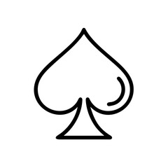 Fototapeta premium Spade Playing Card Symbol Icon Design