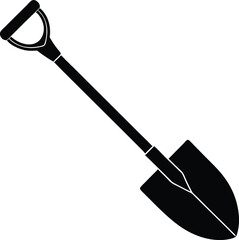 garden spade on white background  .eps