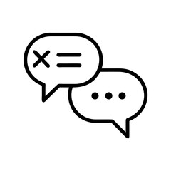 Fototapeta premium Speech Bubbles Debate Talk Icon Design