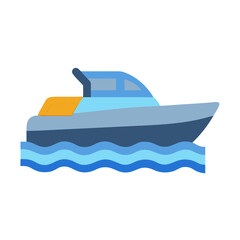 Speedboat Water Transport Icon Design