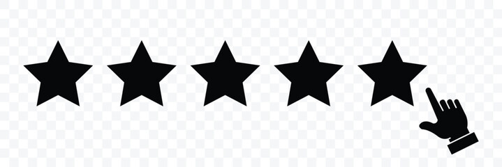 Set of customer review icons. Star rating icons for feedback and reviews. Rating symbol reward rating mark icons. Vector illustrator
