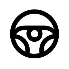 Steering Wheel Control Symbol Icon Design