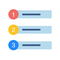 Obraz premium Step List Labels Sequence Icon Design