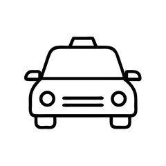 Taxi Vehicle Front View Icon Design
