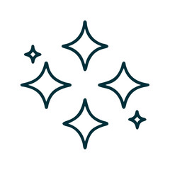 Thin Four Point Sparkle Icon Design