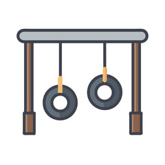 Tire Swing Hanging Set Icon Design