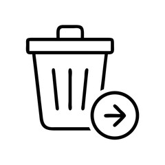 Trash Bin Delete Symbol Icon Design