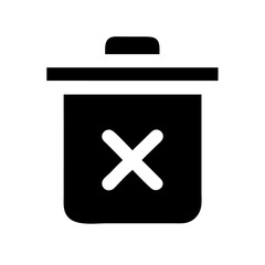 Obraz premium Trash Bin Delete Symbol Icon Design