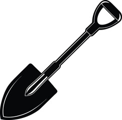 hand shovel for gardening on white background  .eps