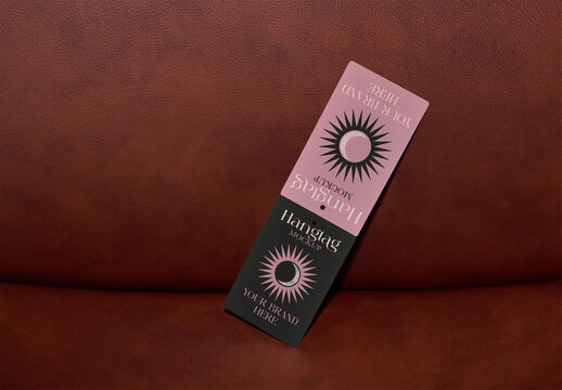 Cloth Tag Mockup. Two designs, front and back side