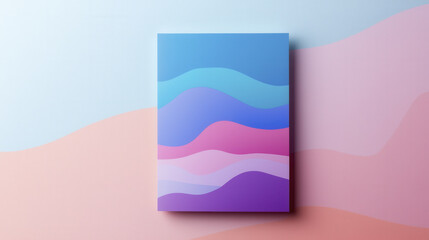 Fototapeta premium Sleek and sophisticated modern abstract art with wavy colors and gradients