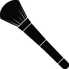 makeup brush on white background  .eps