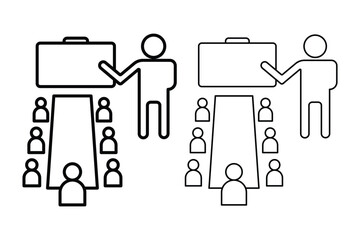 Teamwork icon team teamwork set. Business meeting flat icon vector set. Meetings, Conference icon vector illustration.