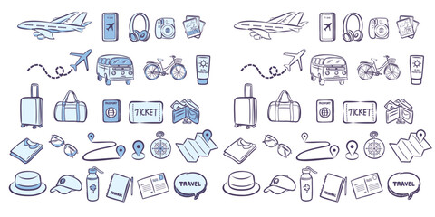 Vector symbol of travel set