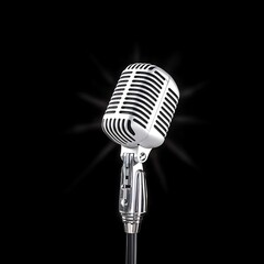 Retro Microphone Spotlight