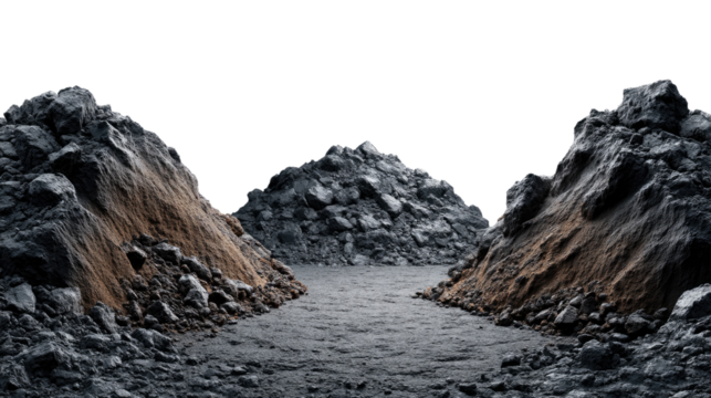 Rocky Path in the Mountain: A stark scene of a path winding through barren mountains, showcasing a raw, untouched natural landscape that evokes a sense of solitude and exploration.