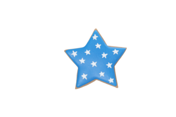 PNG, Cookies in the shape of a star, isolated on white background