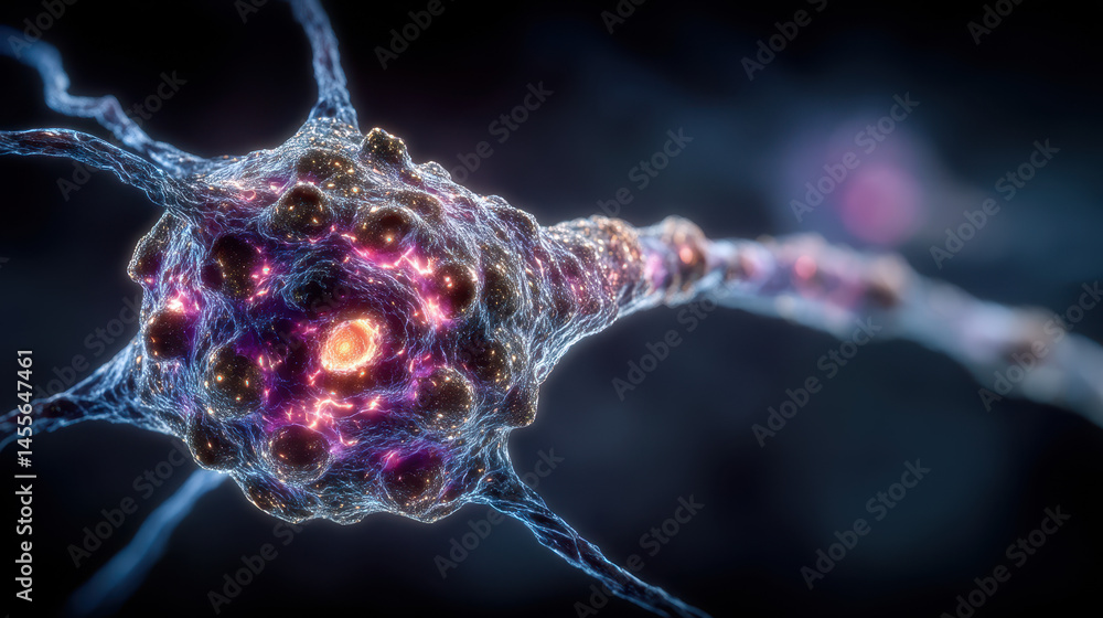 Poster illuminated neural pathways reveal intricate synaptic connections in organic thought flow