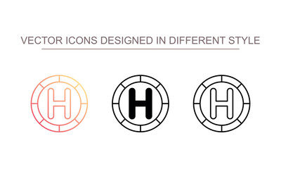 Eta icon design with white background stock illustration