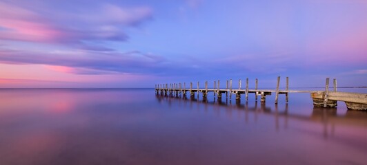 Obraz premium Quindalup boat ramp, Landscape, sunset