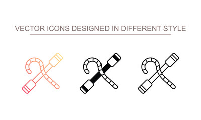 Crook And Flail icon design with white background stock illustration