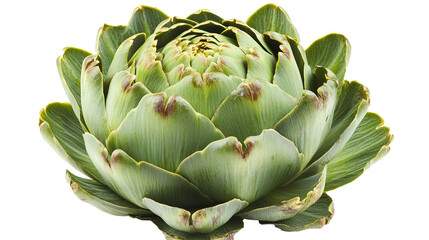 Fototapeta premium Artichoke Isolated in White background, Full size Vegetable