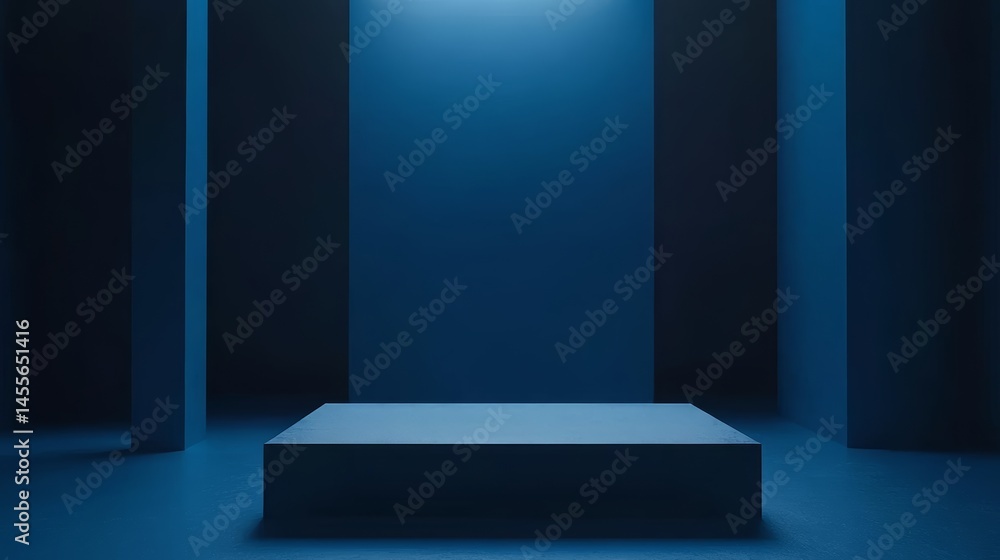 Poster sunlight casting shadows through a partially open door in a minimalistic dark room during midday hou