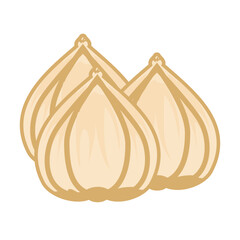  vector illustration of Asian tropical fruits