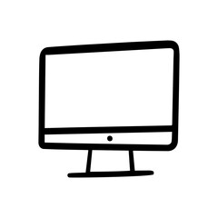 Monitor screen doodle vector icon