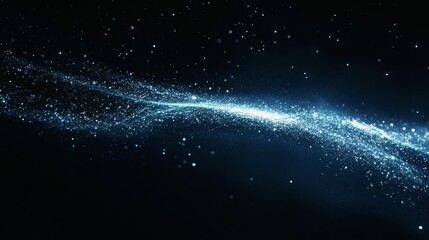 Obraz premium Stunning View of a Luminous Cosmic Tail in the Depths of Space Captured During a Clear Night Sky Observation