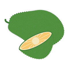  vector illustration of Asian tropical fruits