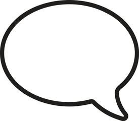 Outline icon of a speech bubble message 