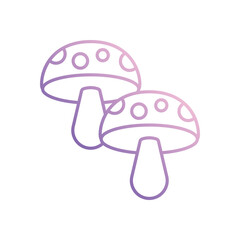 Mushroom  icon vector stock illustration