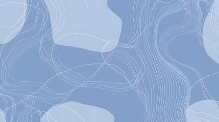 Abstract graphic design featuring blue backgrounds and white line patterns