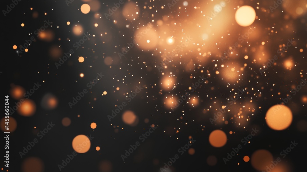 Poster vibrant abstract background with luminous specks and colorful bokeh effects at twilight