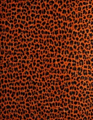 Fiery orange and black leopard print seamless texture  ,  wildcat,  bold,  design