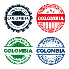 Obraz premium Colombian Product Labels. Premium Quality. Handcrafted & Designed