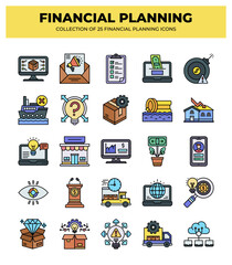 Financial Planning Icons: A Collection of 25 Essential Business Strategy Graphics