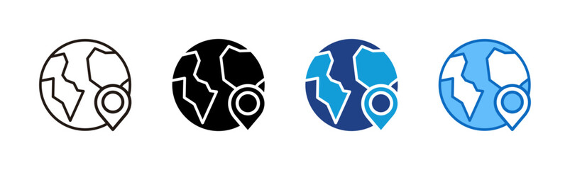 Globe with location pin