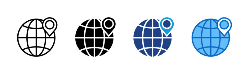 Global Location Pin on Earth Navigation and Travel Concept