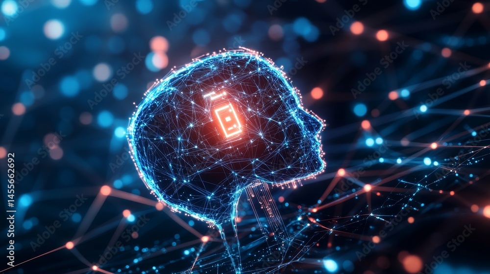 Poster Visually Stunning Representation of Abstract Digital Waves Creating a Dynamic Network Pattern Illuminated by Ethereal Light in a Dark Environment