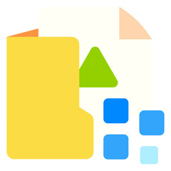 Fototapeta premium Document Digital Flat Vector