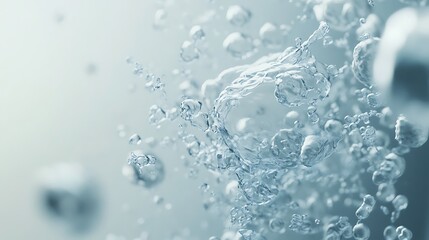 Abstract water bubbles background, Abstract water bubbles background, Cells division process, Cell divides into two cells, micrograph plant cells of woody dicot stem



