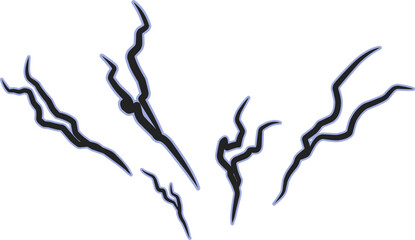 Balck lighning graphic element 