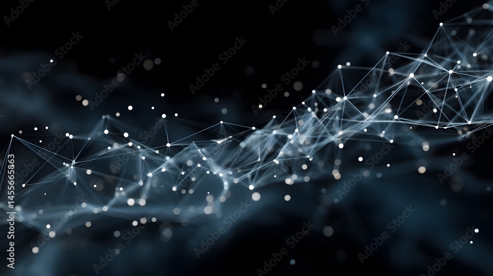 Poster a network of interconnected dots a visual symphony of modernity and technological advancement captur
