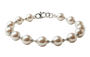 Obraz premium Photorealistic pearl bracelet on a transparent background, PNG
